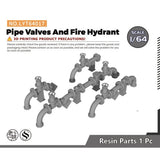 1/64 Miniature Factory Building Diorama Scenery Pipe and Valves Assembly Model