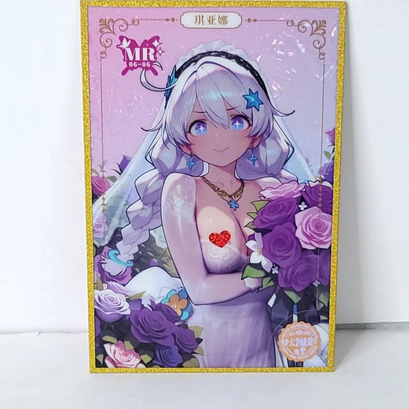 Kiana Kaslana Honkai Wedding Waifu Card Anime Girl Wall Art Oversized Board A5 Model