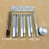 11 Leathercraft DOMED Rivet Snap Stud Setter Tool kit 5/6/7/8/9/10mm #M1042 QL Model