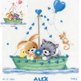 Vervaco counted cross stitch kit "Our greatest Adventure", 28x29cm, DIY Model