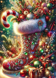KINPLUB Christmas Boots Diamond Painting Kits for Adults Beginners, Christmas Model