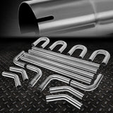 2.5"OD DIY CUSTOM EXHAUST PIPE KIT 16-PIECES STRAIGHT & 45 90 DEGREE & U-BENDS Model
