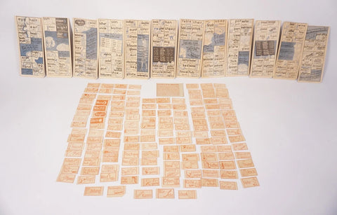 Antique Board Game "English Lotto" Lottery Game Picture Cards Words Etc. Model