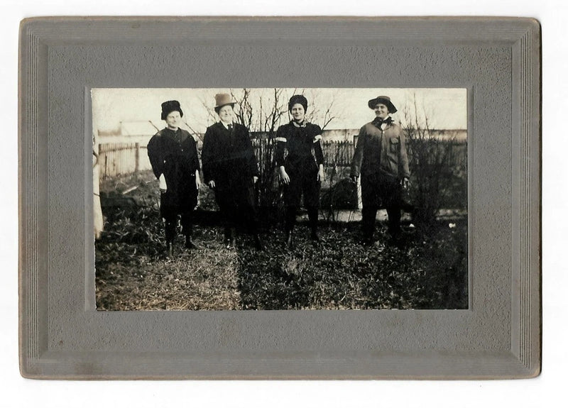 Antique PHOTO Board LADIES Dressed as MEN Lesbian Gay Interest Fun #19 Model