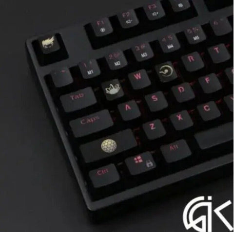 4 pcs/set backlight caps ABS etched OW ZARYA Keycap gamer Mechanical Keyboard Model