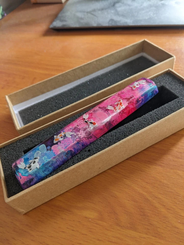 Custom Artisan Resin Keycap Koi Spacebar Cherry MX SA Profile (Read Description) Model