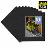 10 Pack 16x20 Black Picture Mat Boards Fits 11x14 White Core Bevel Cut Framing Model
