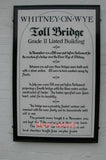 PHOTO  INFORMATION ON THE WHITNEY-ON-WYE TOLL BRIDGE INFORMATION BOARD ON THE TO Model