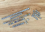 24+ Vtg Italian Charms Link Modular Bracelet Diva Mart Uberry Stainless Steel Charms