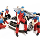 Diorama 1/18 Car Repair Scene: Car Mechanic Model, Garage Figures Accessories Model
