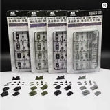 4D 1/350 Scale 4 color model kits set. All 4 cards with 16 WWII Tanks & terrain. Model