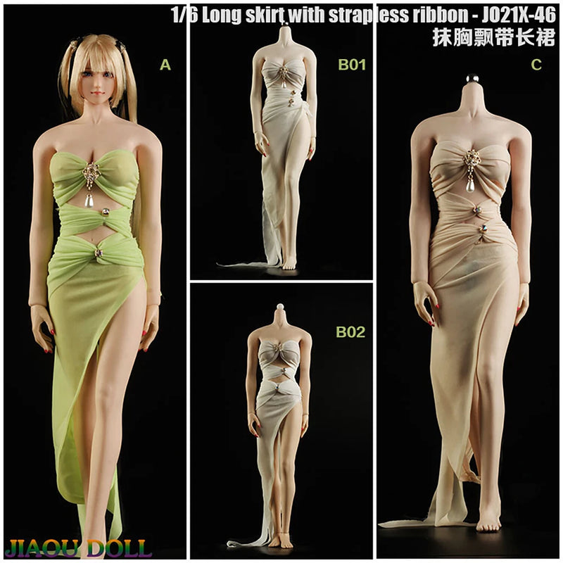 1/6 JO21X-46 Corset Long Dress Suit Model Fit 12'' Female Figure Model
