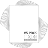 Mat Board Center 11X14 Backing Boards, 25 Pack Uncut Matboards for Prints Model