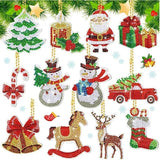12 Pack Christmas Diamond Art Ornaments Xams Diamond Painting Ornaments DIY Model