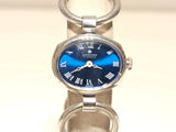 VINTAGE NICE SMALL 22mm GERMANY LADIES MECHANICAL BLUE  DIAL WATCH"JUNGHANS"17J Model