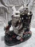 GORGEOUS Clay Rabbit Figurine - Rabbit Animal Collectible Decorative Display Model
