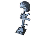 Military memorial sculpture figurine plastic black small 7 in display decor Model