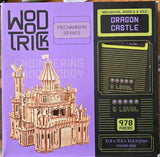 Wood Trick Dragon Castle Mechanical Model Kit 978 Pieces Beige Wood Model