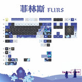 New Flins Keycaps Game Theme Cherry PBT Dye-sub 137 Keys for Cherry MX Keyboard Model