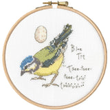 Bothy Threads counted cross stitch kit with wooden hoop "Little Blue Tit", XMF6, Model