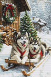 Luca-S counted Tappiserie kit "The Magic of the Nordic Winter", 20x30cm Model