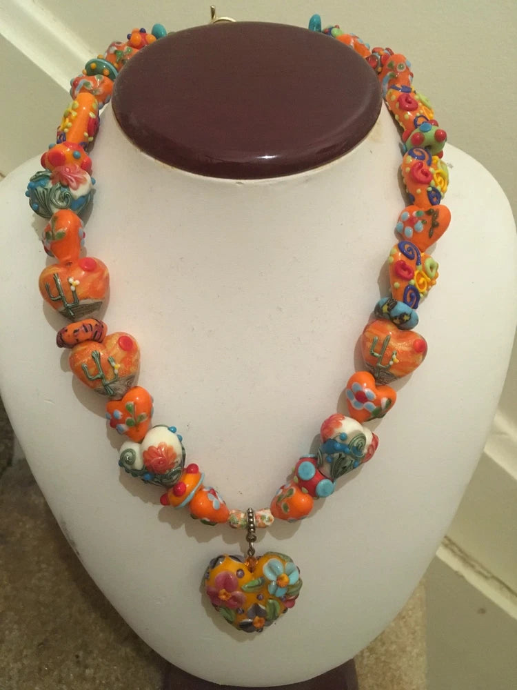 Glass Beaded Necklace Charms