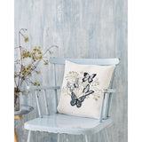 Permin counted cross stitch kit cushion front "Butterflies", 40x40cm, DIY Model
