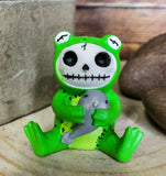 Froggie Frog Furry Bones Figurine Display Small Sit Up Furrybones 2.5" Tall Model