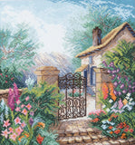 DIY Counted Cross Stitch Kit "Blooming garden" 8.9x9.6 in / 22.5x24.5 cm Model