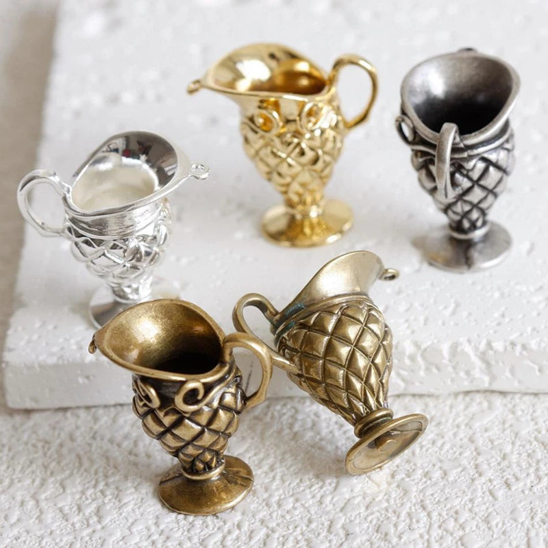 One Piece Premium Plated Solid Brass Cup Charm - 24.2x24.8x14.6mm (4909C-6) Charms