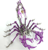 DIY 3D Metal Puzzle Scorpion Kids Assembly Model Jigsaw Toys Kit Purple Model