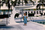 Woman @ Kenilworth Cabana Club Swimming Pool Diving Board: 1950's 35mm Slide Model