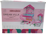 Dream Villa DIY Stitching Toy Doll House 100 PCS 54.5x37.5x52cm Model