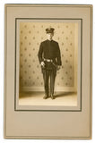 Photo on Board Military Cadet Dress Sword Uniform Named Raymond F Graves Model
