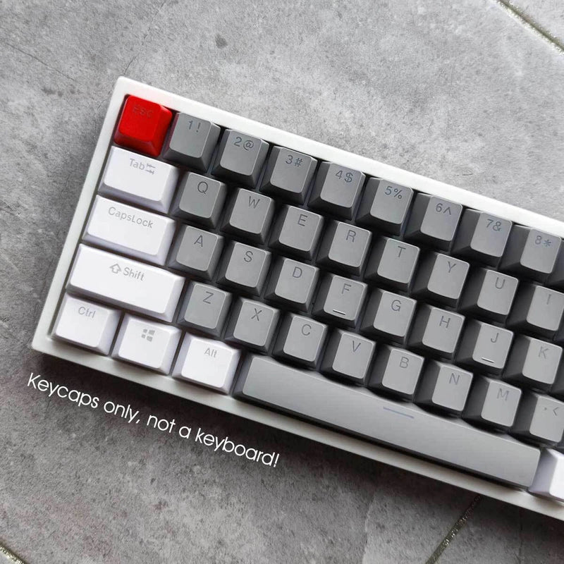 Retro Double Shot PBT 104 Keycaps Set OEM for Cherry MX Mechanical Keyboards Model