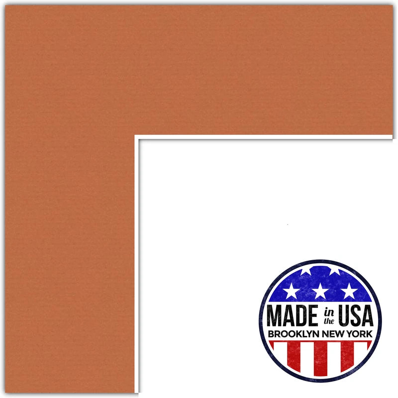 ArtToFrames Custom Red Orange Picture Photo Frame Mat Matting Board SM Model