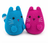 Munchkin Cat Crochet Kit 2 Pack for Beginners Amigurumi DIY Set with Video Model