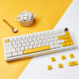 Yellow Bee Milk Keycap PBT XDA Profile 140keys for Cherry MX Mechanical Keyboard Model