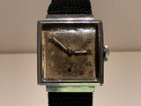 VINTAGE RARE WW2 ERA SQUARE MEN'S MECHANICAL WATCH "GEWA" ANKER 15J. Model