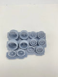 1/24th scale GNSX  19 Front 20 Rear Wheels And Tires Model