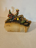 1986 Ron Lee Happy Clown Sculpture Figurine ¡°Pinky Lying Down¡± Waving Model