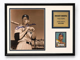 Mickey Mantle Signed Yankees 8x10 Photo Framed JSA QVC Score Board 273/1952 Model