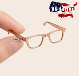 1/6 Rose Gold Metal Eyeglasses For 12