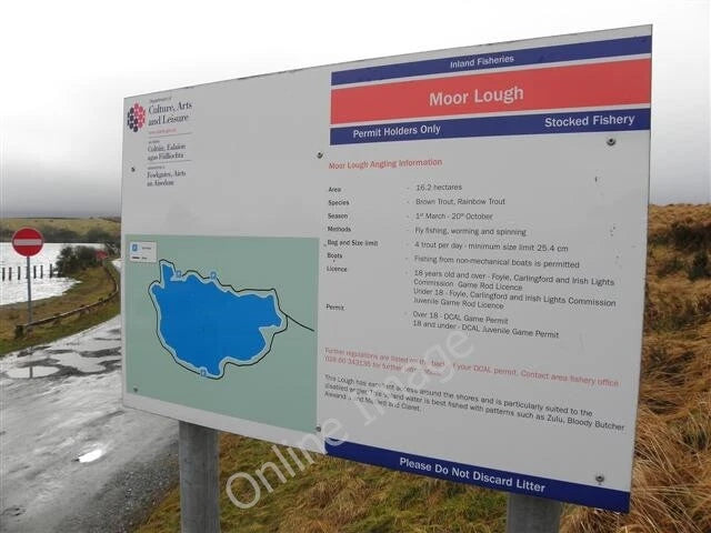 Photo 6x4 Information board, Moor Lough Donemana The following text is in c2011 Model