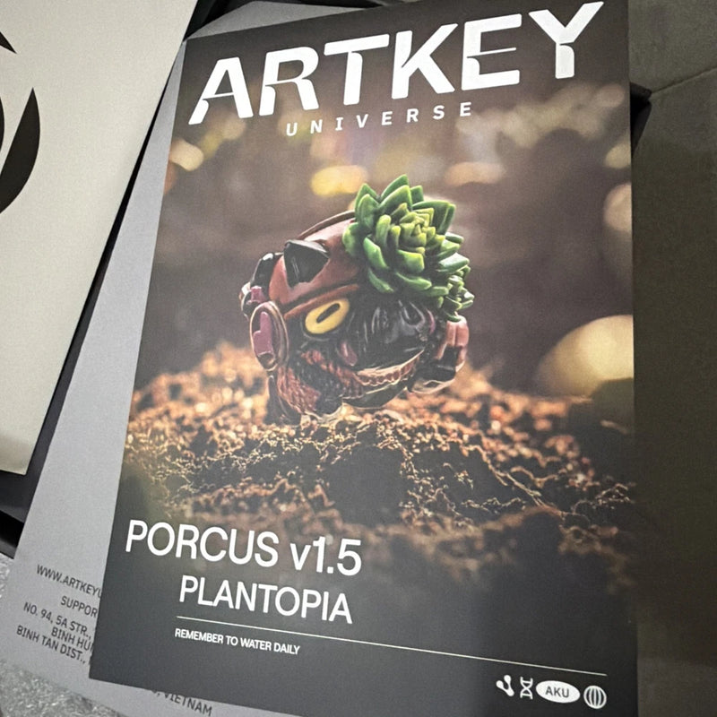 Artkey Porcus Plantopia V1.5 Artisan Board Keycap Cherry MX Rare Model