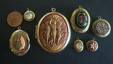 Vintage Fancy Lockets Charms Pendants Lot 7 Charms