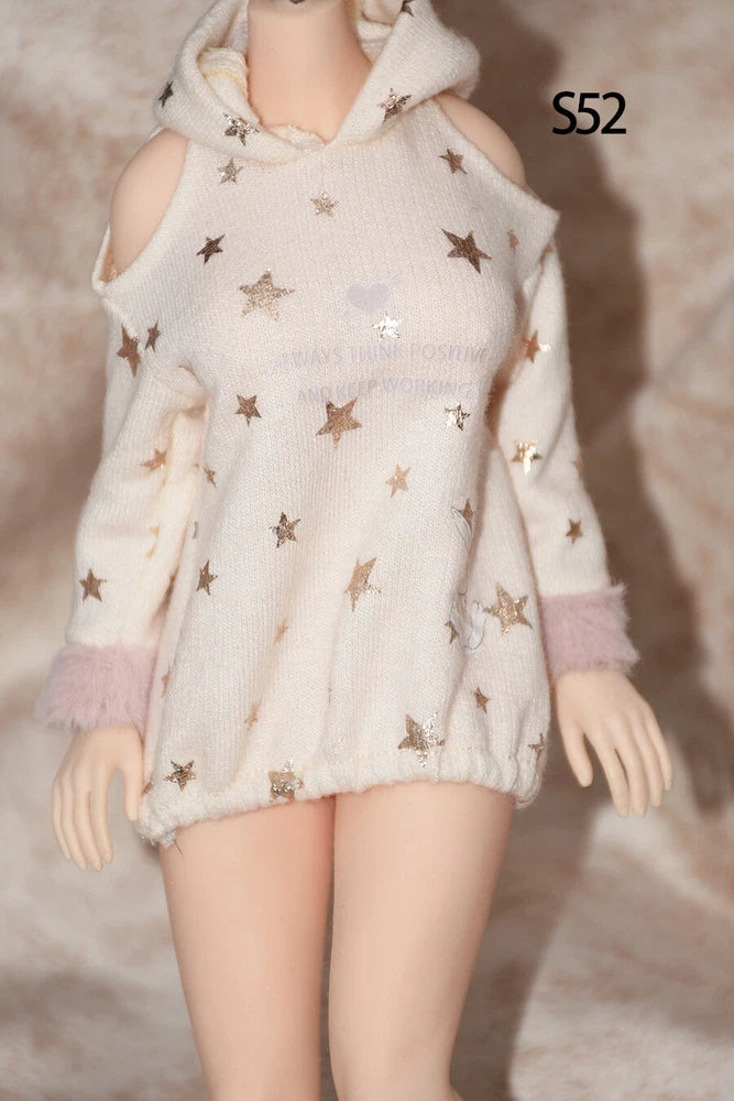 1/6 Female Star Rabbit Ears Sweatshirt Model For 12" Action Figure Body Model