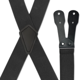 Men's Suspenders - X Style, Heavy Duty Material, Thick Button On, USA Made Model