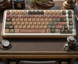 Vintage Brown Coffee MOA Profile Dye-subs PBT Keycap Set - 112 Keys Model