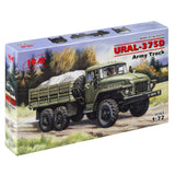 ICM 72711 Plastic model car kit Scale 1:72 Ural-375D Soviet Army cargo truck Model